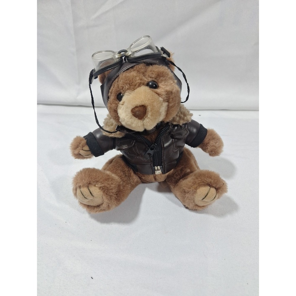 Arts Toy Mfg Aviator Pilot Teddy Bear Plush Goggles Jacket 8"